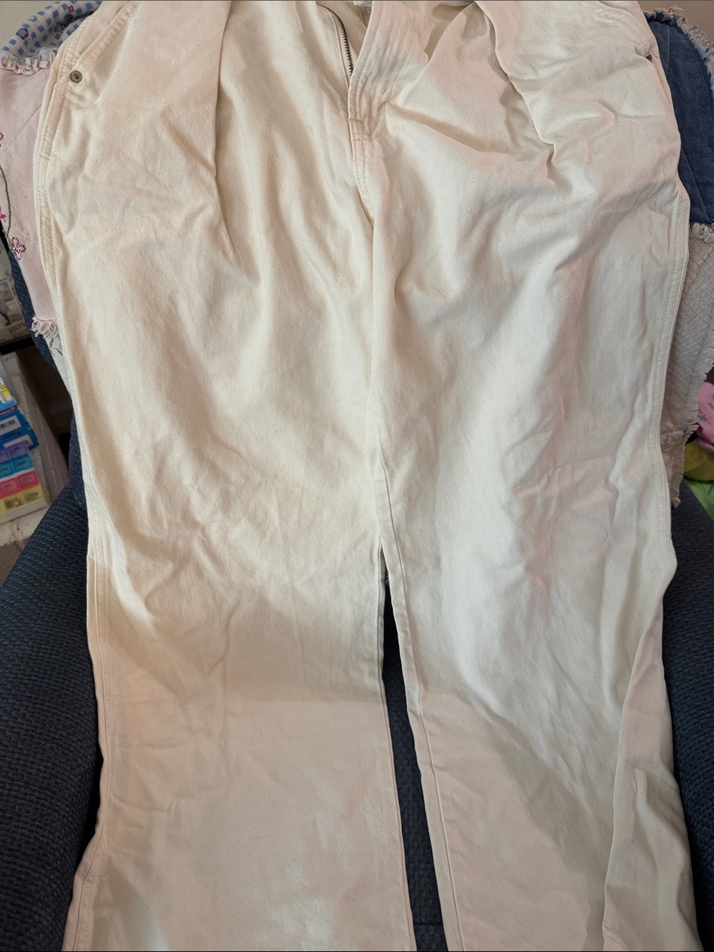 Universal Thread High-Rise Cream Wide-Leg Jeans
